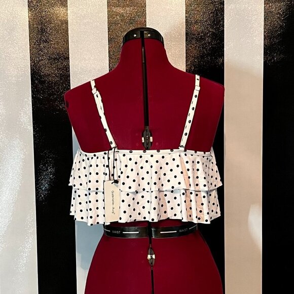 Ruffle Polka Dot Bikini Top, size 10 - Picture 2 of 6